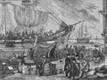 Destruction of Tea in Boston 
Harbor in 1773 (ca. 1835)
