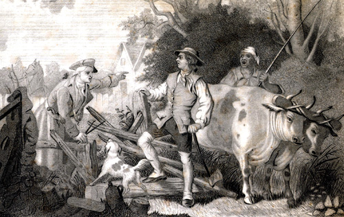 Putnam receiving the news of the Battle of Lexington