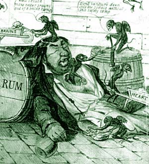 Detail from: The Victim 
of Ardent Spirits